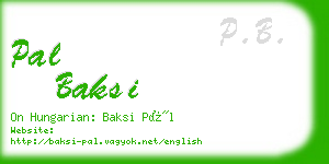 pal baksi business card